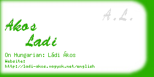 akos ladi business card
